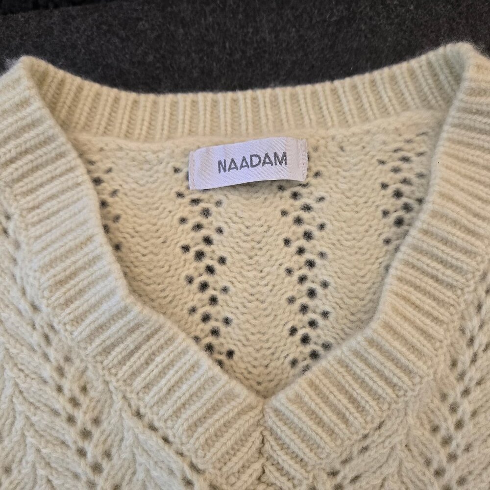 Naadam V-Neck 100% Cashmere Sweater, Sz XS/S